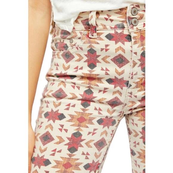 Free People We The Free Wild Child Printed Skinny Jeans Size 25 - Picture 4 of 13
